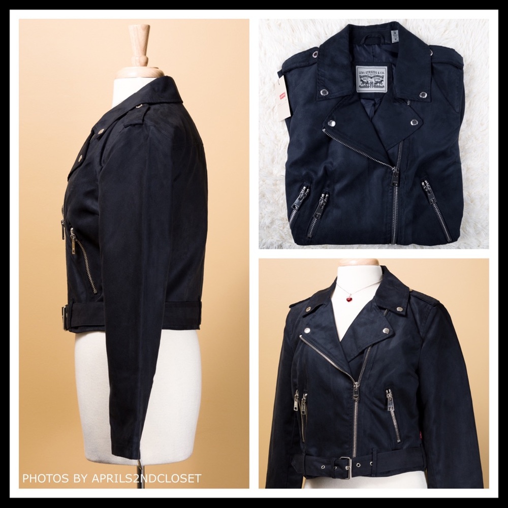 LEVI’S MOTO JACKET VEGAN SUEDE BOMBER A3C - Picture 4 of 8